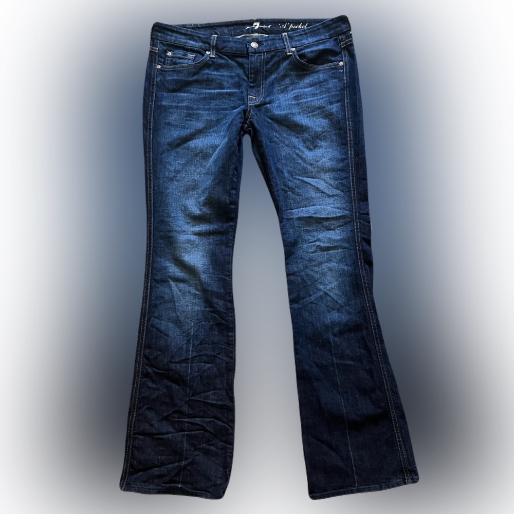 7 For All Mankind Low-Rise Flare Jeans